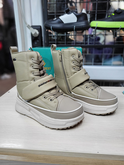 Детские бежевые зимние ботинки  для девочек   32 Николаев - изображение 2