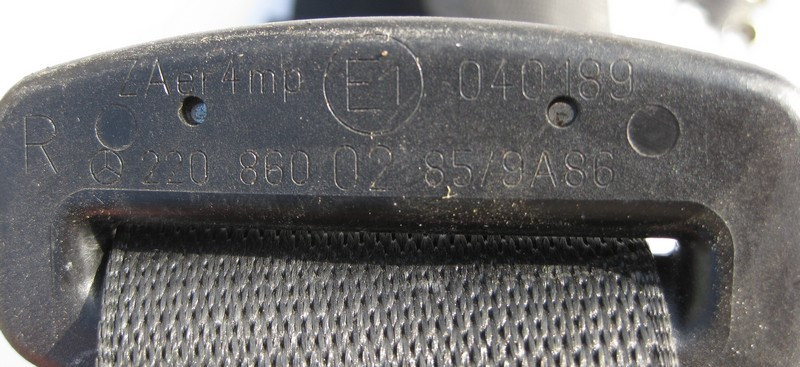 Mercedes-Benz  A2208600285 9A86 Ремінь безпеки передній правий чорний S-Class W220 Одеса - фото 2