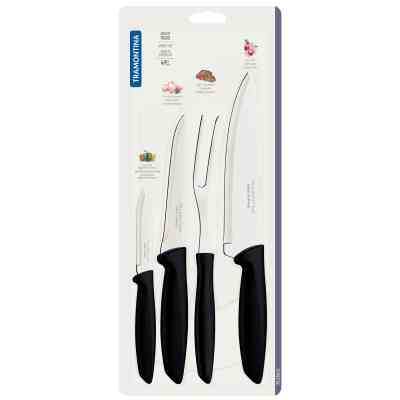 Набор ножей Tramontina Plenus Black 4 шт (23498/031) Винница