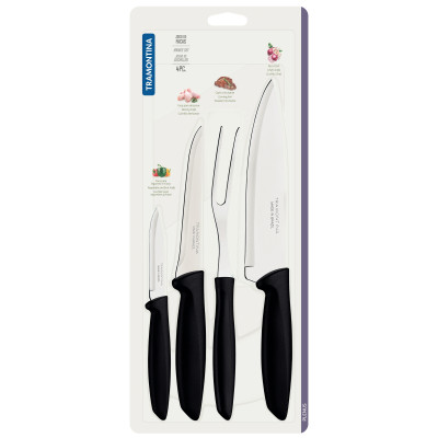Набір ножів Tramontina Plenus Black 4 шт (23498/031) Вінниця - фото 3