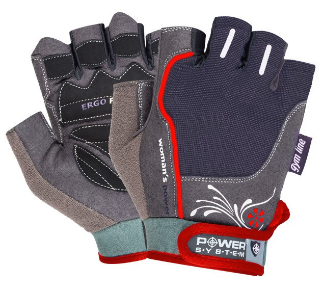 Рукавички для фітнесу Power System PS-2570 Woman’s Power жіночі Black/Red M Кам'янське - фото 1