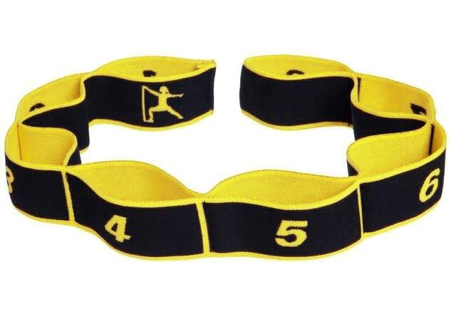 EasyFit Еспандер стрічка EasyFit з петлями для тренувань жовтий (MEDIUM) Коломия - фото 1