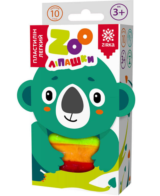 Пластилін легкий ZOOлипашки Коала" ZIRKA 140215 (10 різнокольорових стиків по 6 г) Вінниця - фото 1