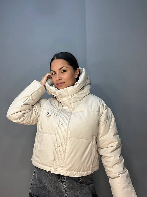 Куртка жіноча Lady Yep 9021 коротка з капюшоном демісезонна молочна, молочний, 46 Одеса - фото 8