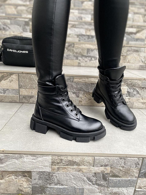 Черевики жіночі ARLEN чорні натуральна шкіра зимові высота 13 см (4241) Коломия - фото 4