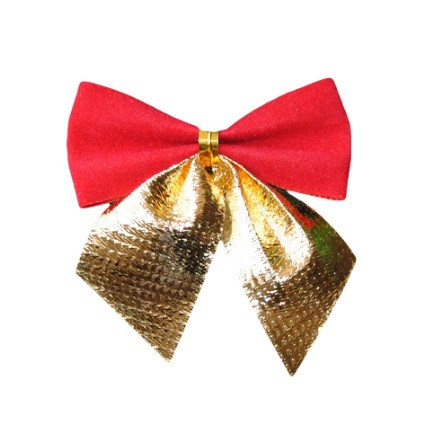 Банти для ялинки 12 штук 50 на 55 мм червоно-золотистий Київ - фото 3