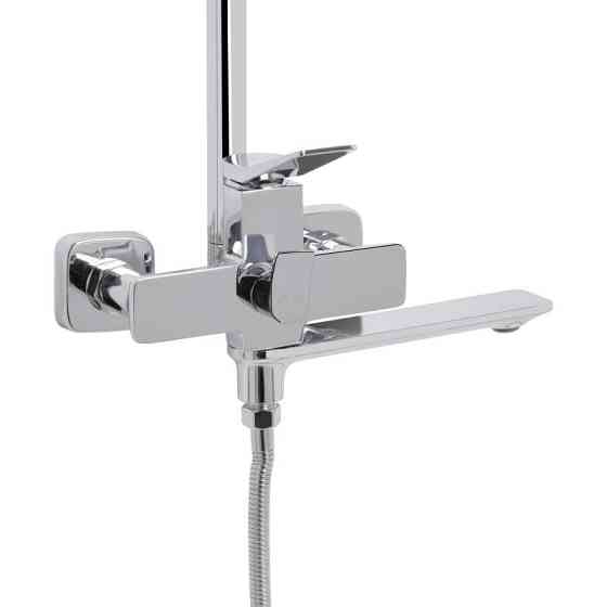 Душевая система из латуни Qtap Presto на три потребителя (с изливом) QTPRE111CRM45575 Chrome Харьков
