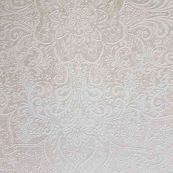 Шпалери флізелінові еко Rasch Kerala 0.53х10 м вензелі східний малюнок білі сріблясті Київ