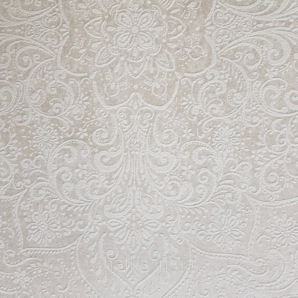 Шпалери флізелінові еко Rasch Kerala 0.53х10 м вензелі східний малюнок білі сріблясті Київ - фото 3