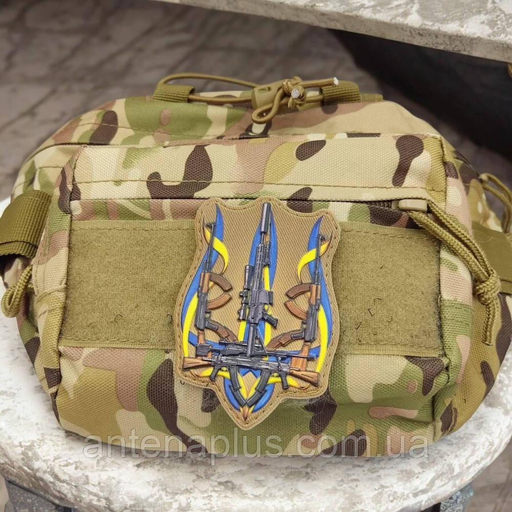Тризуб зі зброї койот патч / шеврон Київ - фото 3