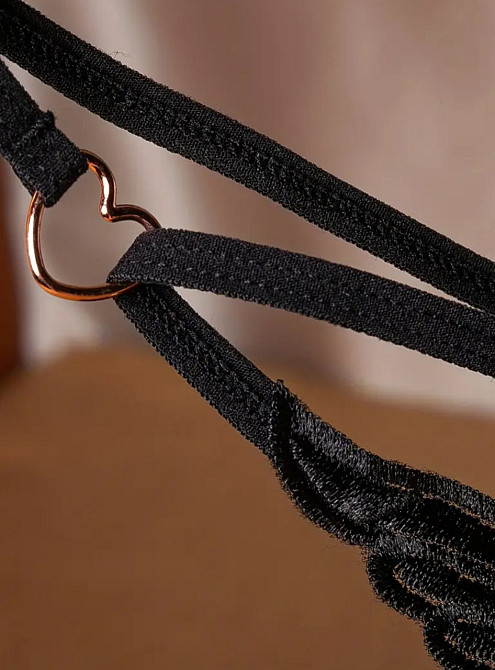 Трусики з намистинками Love you one size чорний Київ - фото 5