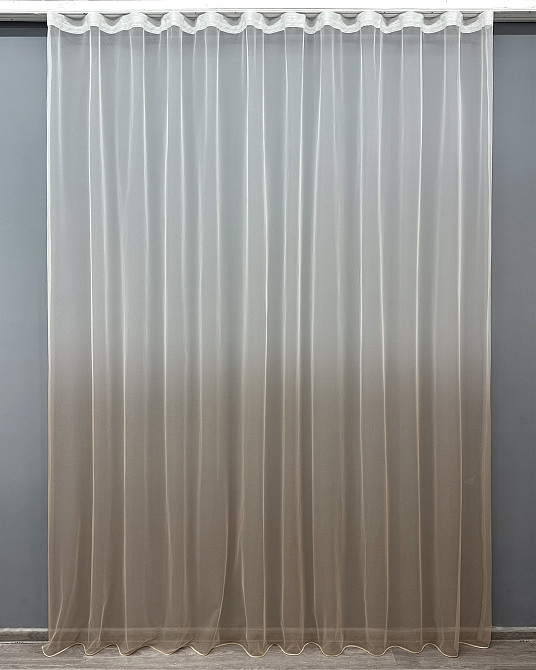 Тюль VR-Textil 1650т Грек-сетка омбре Какао 300х270 см (42-0626) Киев - изображение 2