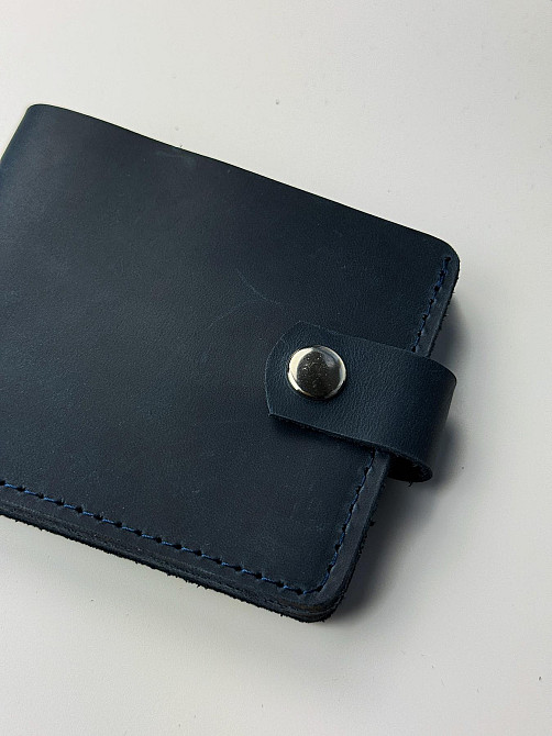 Класичний гаманець із натуральної шкіри SD002 (Синій) Суми - фото 3