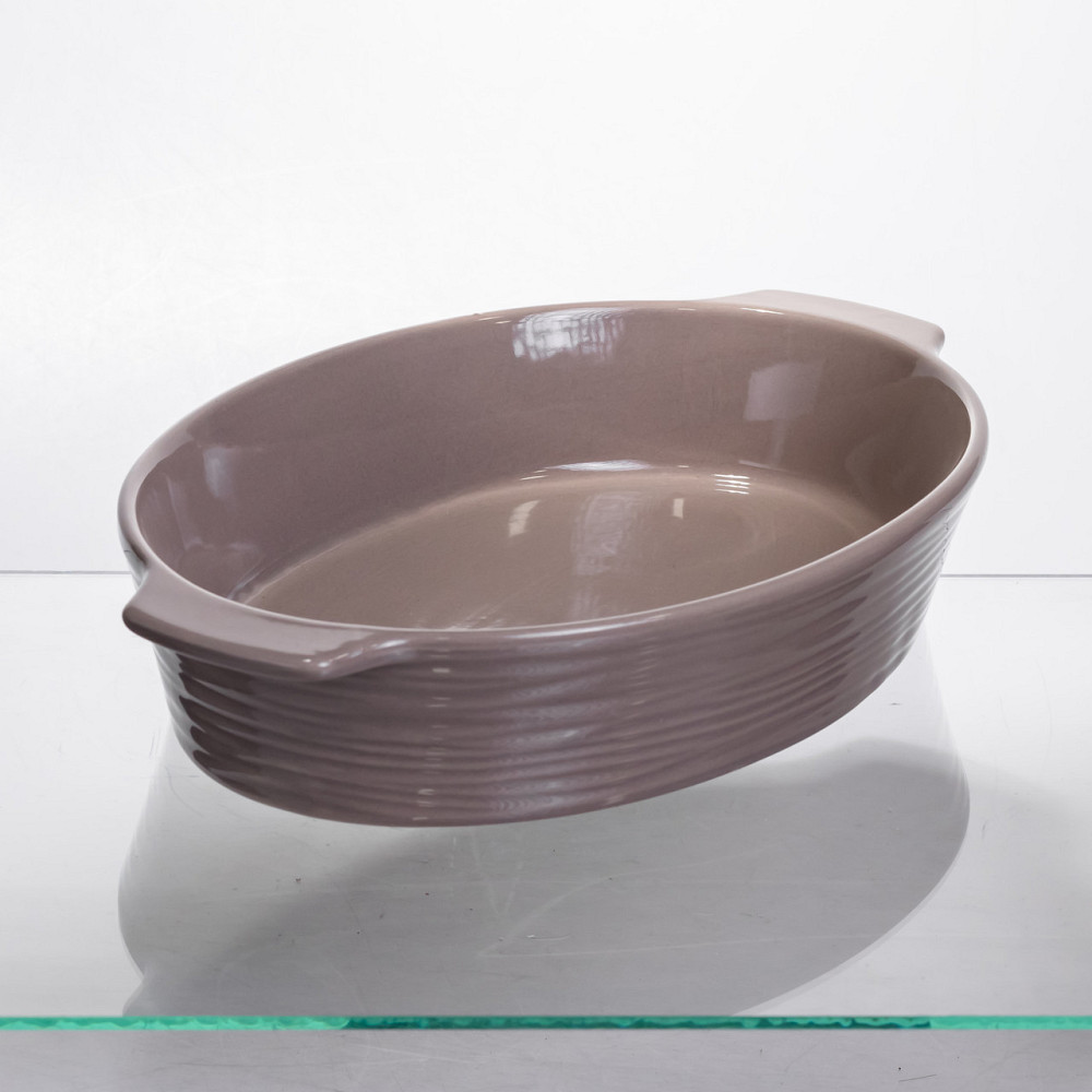 Yiwu Форма для запікання овальна 36×22.5×7 (см) форма для духовки 2 літри Бежевий S1286 Коломия - фото 4