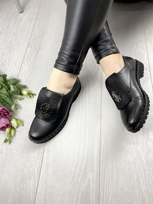 D and V Туфлі жіночі D and V 2031 чорні (весна-осінь, шкіра натуральна) (2244) Коломия - фото 3