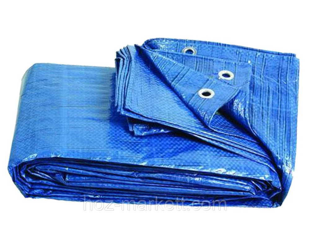 Тент 6 х 10 м 60 г/м2 від дождю та для тіні від сонця пропіленовий. Ламинирований з кільцями Харків - фото 4