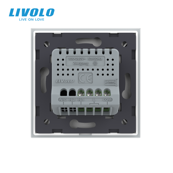 LIVOLO Сенсорний прохідний/перехресний диммер LIVOLO білий матове скло Коломия