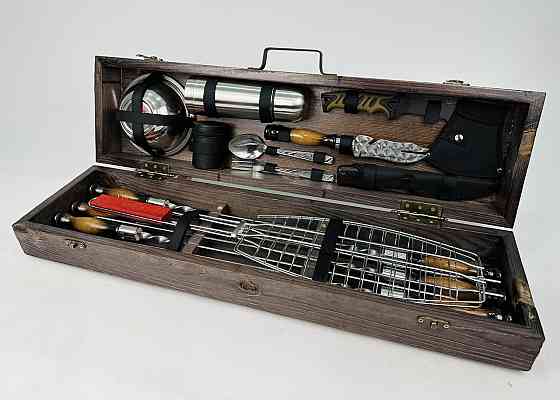 Подарунковий набір шампурів у дерев'яному кейсі РИБАК HAPPY DAYS Тернопіль