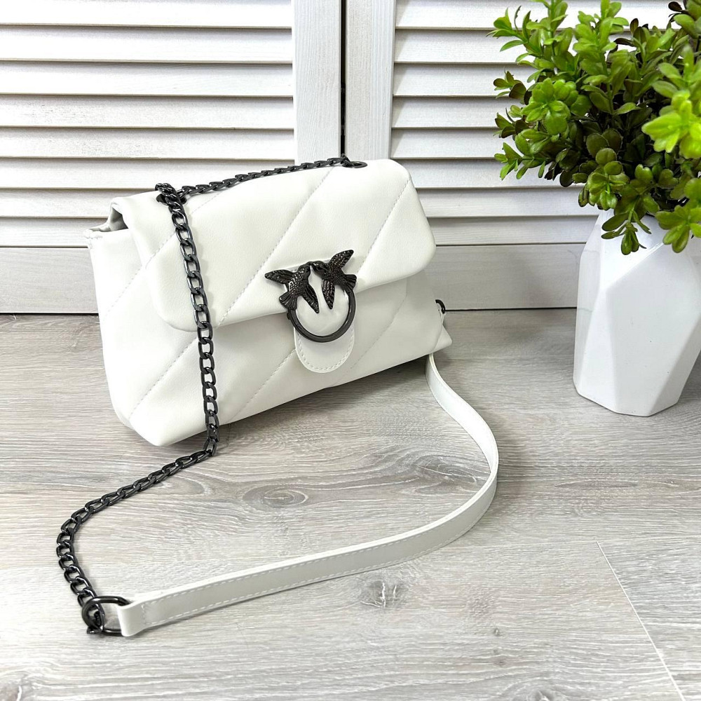 Брендова жіноча сумка. Жіноча біла сумка маленька через плече. 873 Київ - фото 9