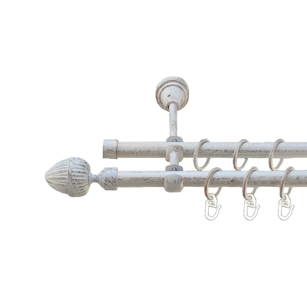 Карниз Orvit Одеон металевий дворядний відкритий Біле Золото 16\16 мм 160 см (5484086) Львів - фото 1