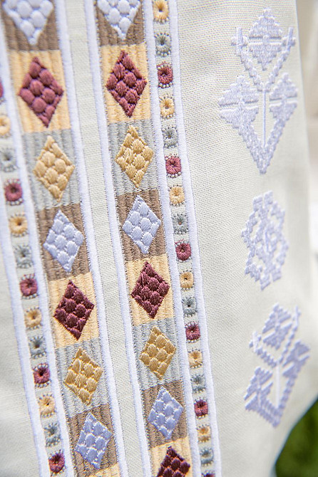 Вышиванка женская с длинным рукавом  льняная, молочная я топ Киев - изображение 3