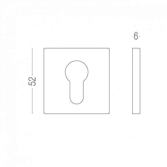 НАКЛАДКА ПІД ЦИЛІНДР E20 MC МАТОВИЙ ХРОМ Київ