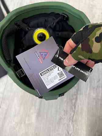 Тактический шлем F-S02 Ahold Tech + Revixun (класс защиты 3А) Оливковый Винница