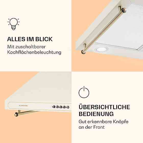 Вытяжка Victoria 60 см ретро-дизайн 644,5 м³/ч 2 светодиодные лампы цвета слоновой кости (Германия, читать Ровно