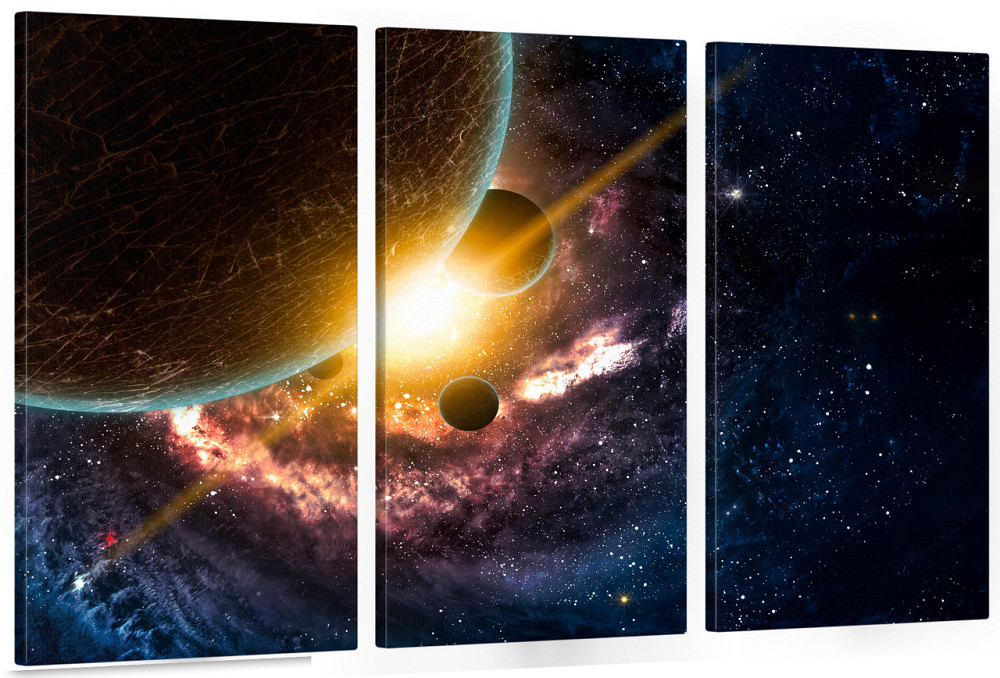 Модульна картина у вітальню/ спальню    Космос     ART-084_3A Київ - фото 1