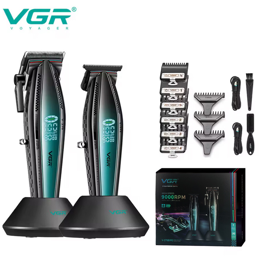 Машинка для стрижки акумуляторна VGR V-270 V-992, Професійна машинка для стрижки з насадками NJ-35 Івано-Франківськ - фото 1