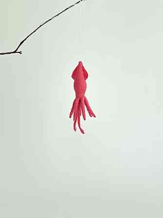 Мягкая фетровая игрушка кальмар ручной работы – безопасная развивающая игрушка Киев