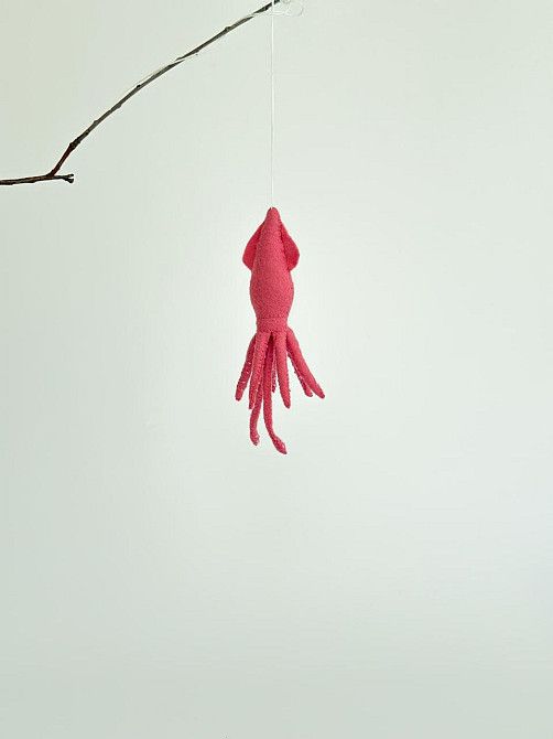 Мягкая фетровая игрушка кальмар ручной работы – безопасная развивающая игрушка Киев - изображение 3