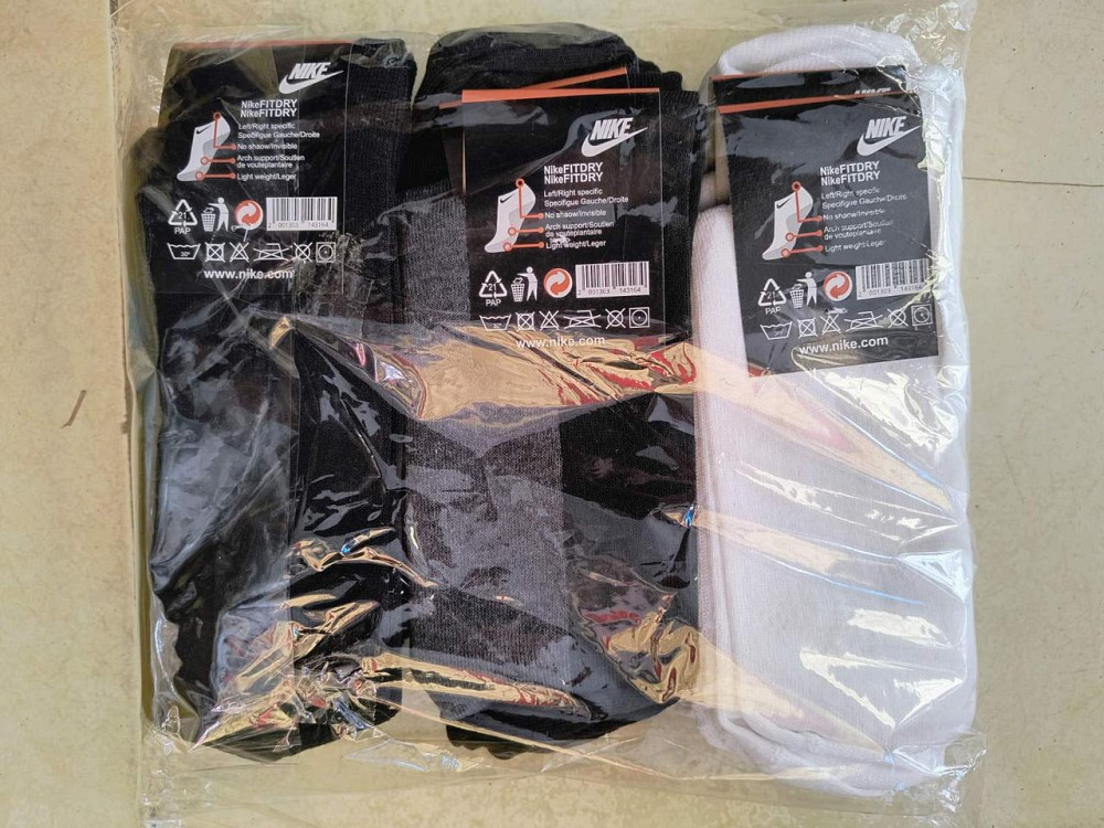 Женские носки брендовые высокие в наборе по 3 шт в уп (Черный, Белый, Серый)  Nike 3 36-40 Киев - изображение 2