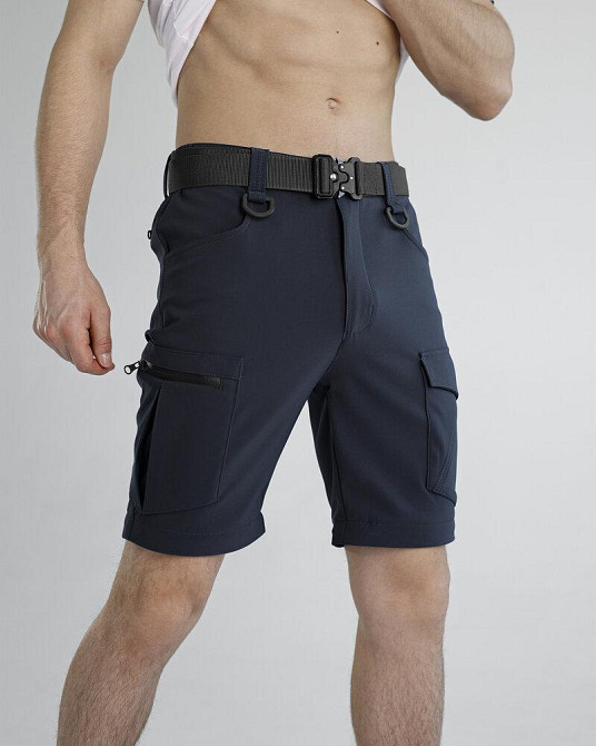 Сині штани-карго чоловічі. Штани трансформери сині Pobedov Transformer 2.0 Київ - фото 2