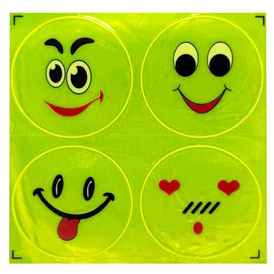 Наклейка світловідбиваюча "Смайл" 133SP-10, 4 штуки Вінниця