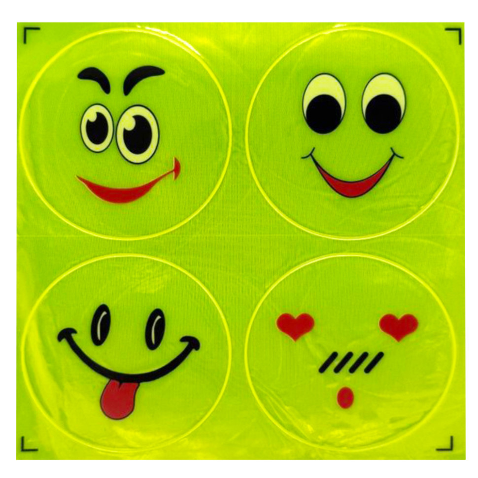 Наклейка світловідбиваюча "Смайл" 133SP-10, 4 штуки Вінниця - фото 1