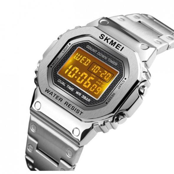 Мужские наручные часы Skmei 1456 Singapore Серебристые Винница - изображение 2