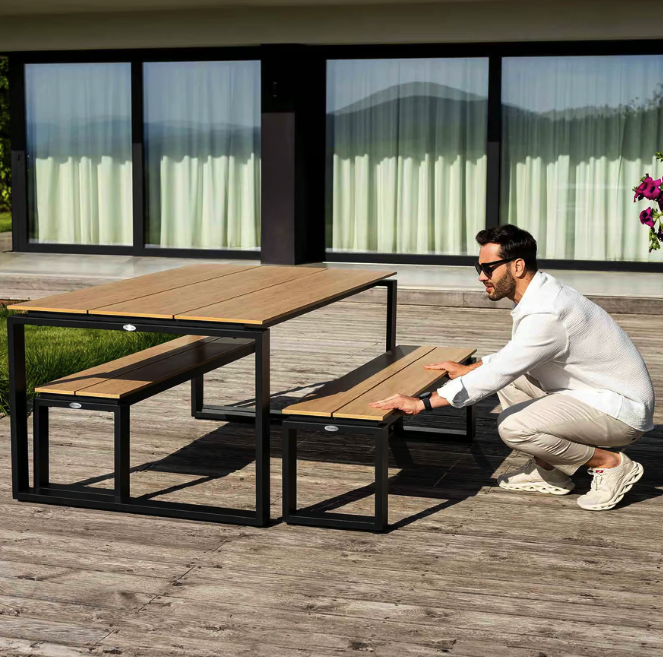 Садова лавка (на цвинтар) Di Volio Pisa 160см 2 штуки бежевий Киев - изображение 6