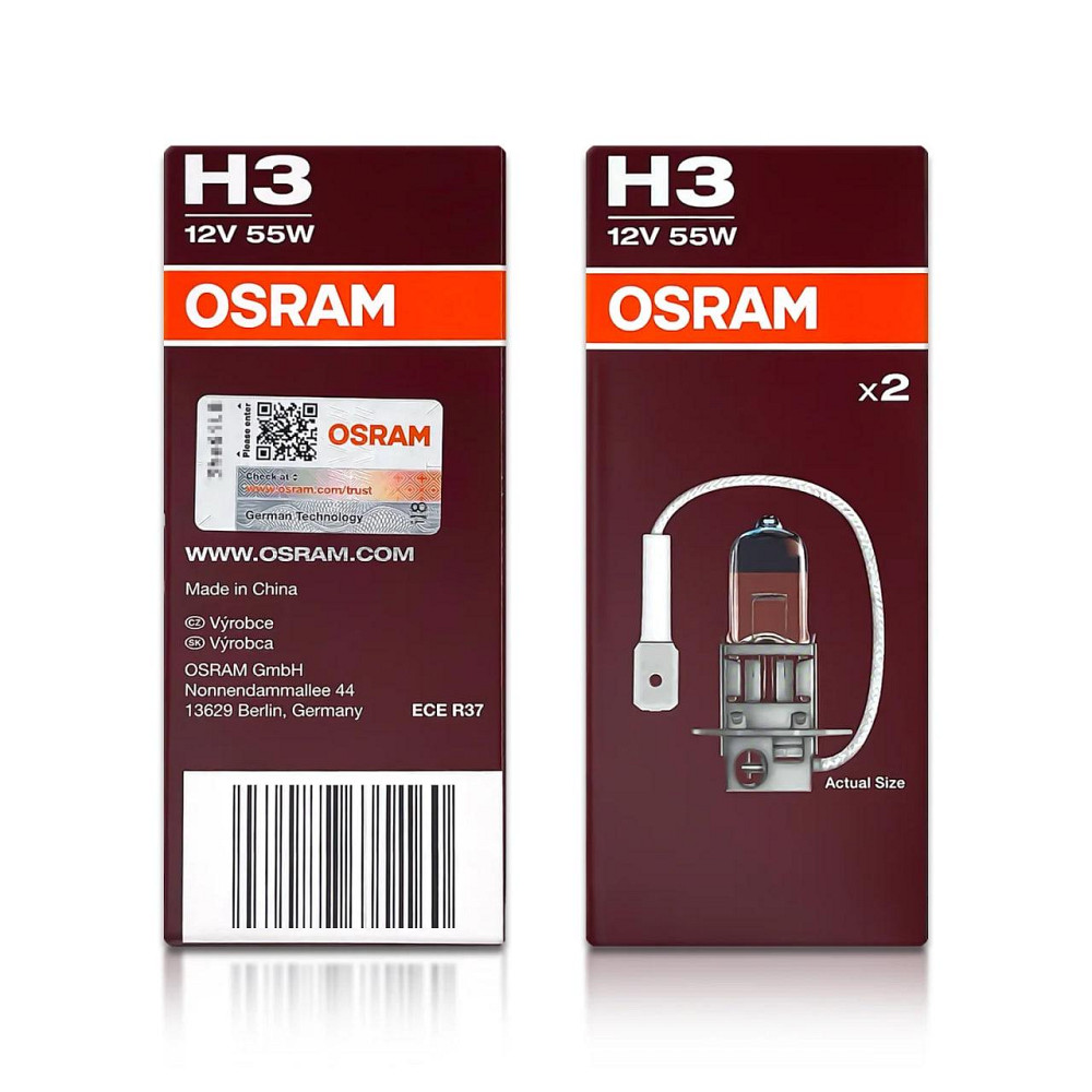 Комплект галогенових ламп OSRAM H3 64151NL-2HB Night Breaker LASER NG +150% 55W 12V Pk22s (2 шт) Харків - фото 3