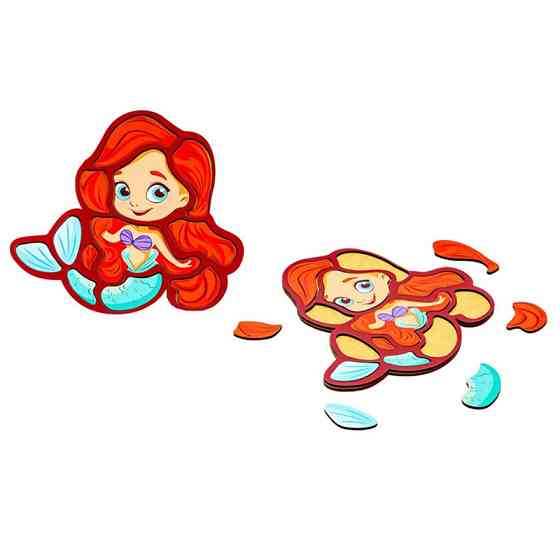 Дитячий пазл-вкладиш "Русалка" Puz-22965, 12 елементів Вінниця