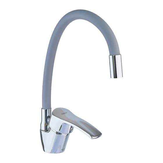 Кухонный смеситель Zerix YUB 279 Reflector Gray с гибким серым изливом ZX4654 Харьков