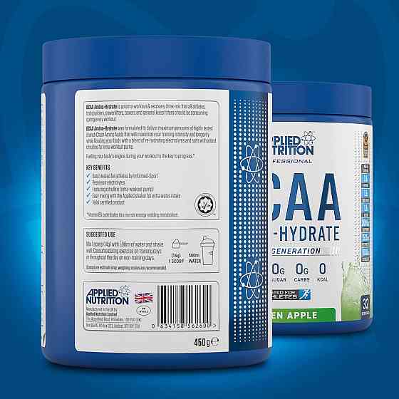 Комплекс аминокислот Applied Nutrition BCAA Amino-Hydrate (450g - 32 Servings) (Green Apple) Луцк