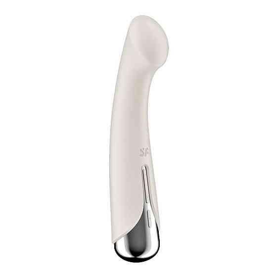 Вібратор з ротацією Satisfyer Spinning G-Spot 1 Beige, плоский майданчик для стимуляції точки G Sex Aura Київ