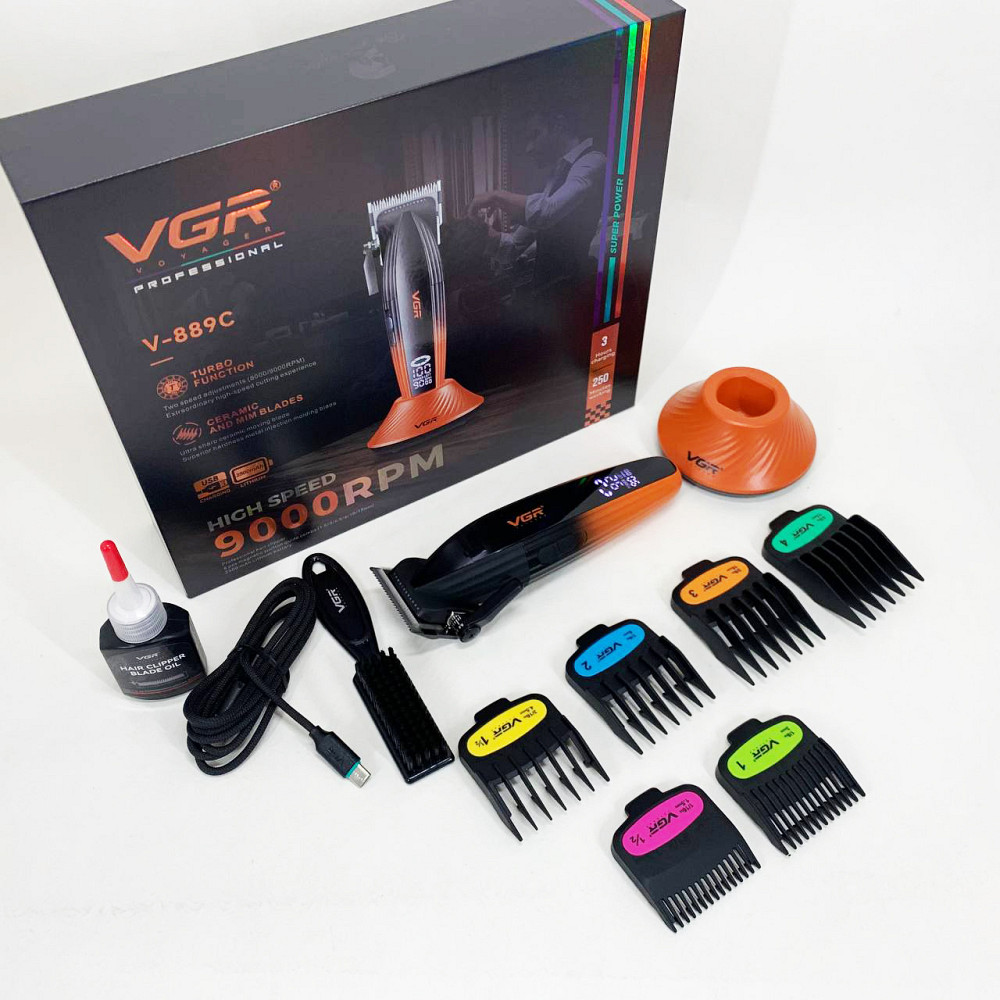 Тример для стрижки волосся потужний VGR V-889C, Професійна машинка для стрижки волосся на акумуляторі SL-78 Івано-Франківськ - фото 2