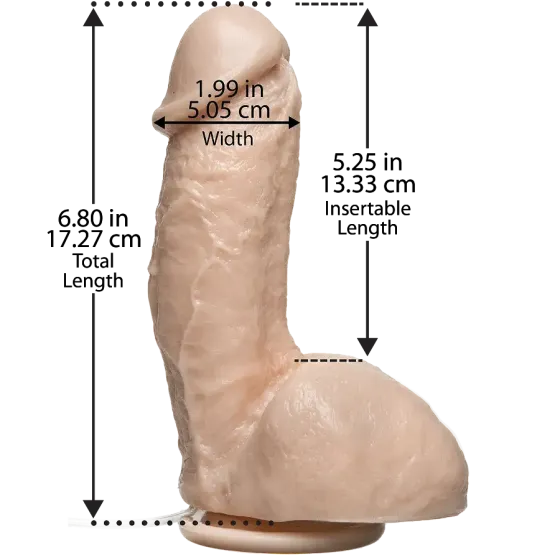 Фалоімітатор, що кінчає Doc Johnson The Amazing Squirting Realistic Cock, ПВХ, діаметр 5,1см Львів