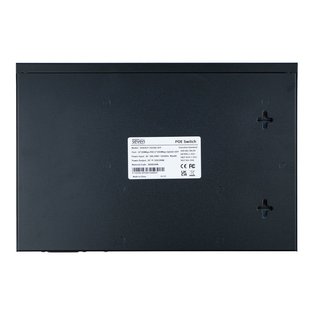 PoE комутатор 16 портів SEVEN P-73216G-SFP (POE: 16, UP: 2G+1SFP) Київ - фото 12