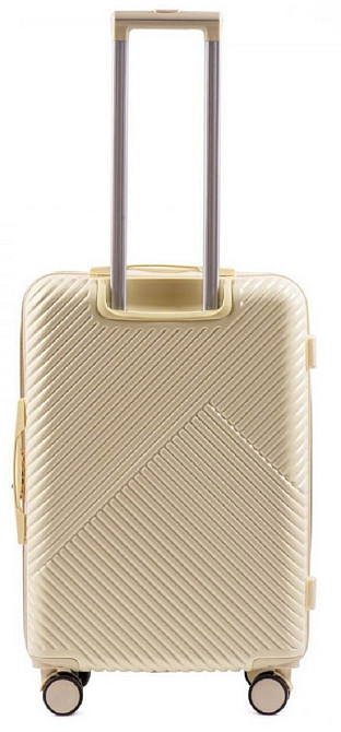Чемодан пластиковый Wings WN01 средний 65 см бежевый Киев - изображение 3