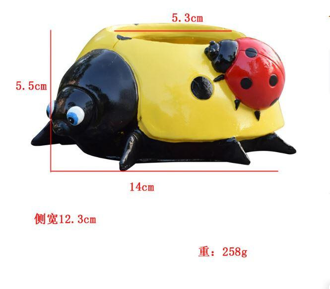 Вазон Божья коровка для растений, цветов, эко декора, озеленения квартиры, балкона. Цветочный горшок. Желтый Одесса - изображение 3