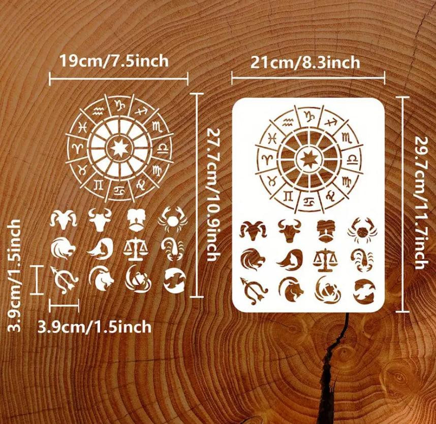 Многоразовый трафарет «Созвездия Зодиака» – 29.7×21 см | Трафарет для рисования, скрапбукинга, декор Киев - изображение 2