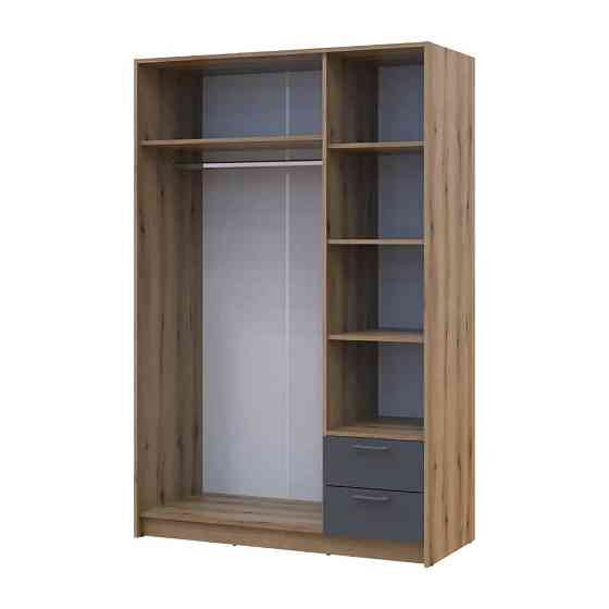 Шкаф для одежды Doros Ронди Дуб Артизан/Графит 3ДСП 121х52х195 DRS-011658 (80737814) Львов
